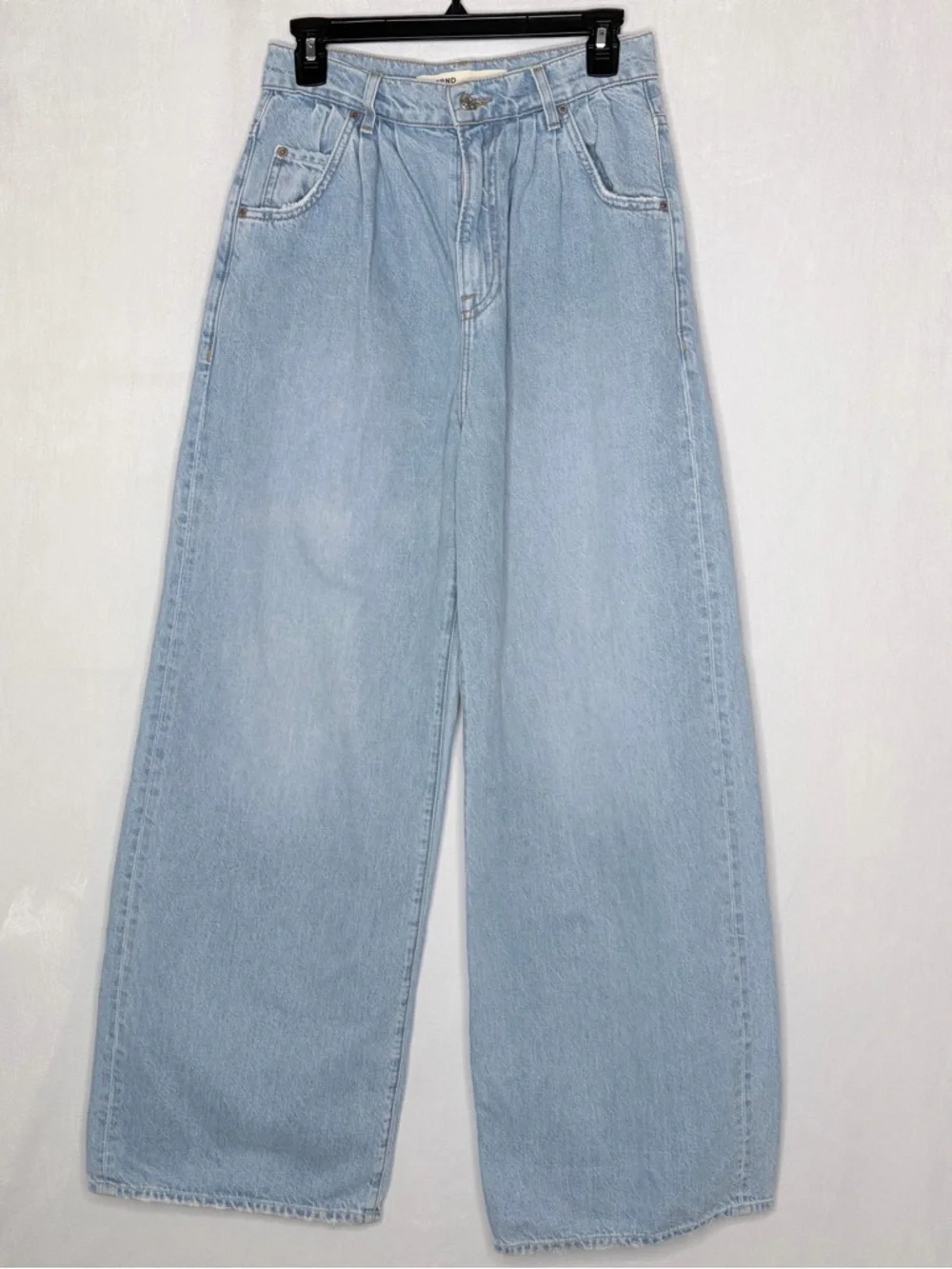 Grlfrnd Chloe High‎ Rise Pleated Wide Leg Jeans